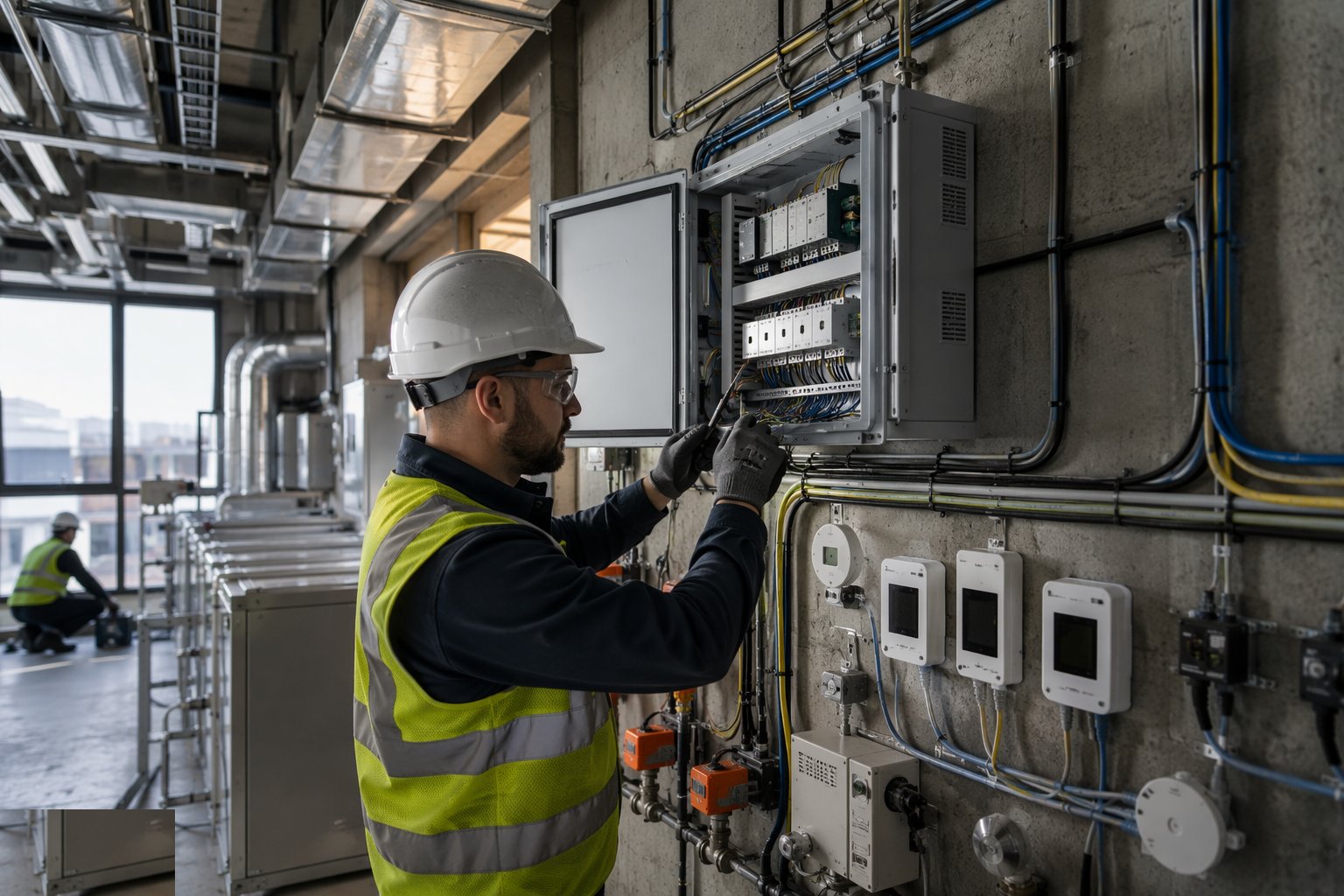 Land the control wiring — Ventilation and controls, step 2