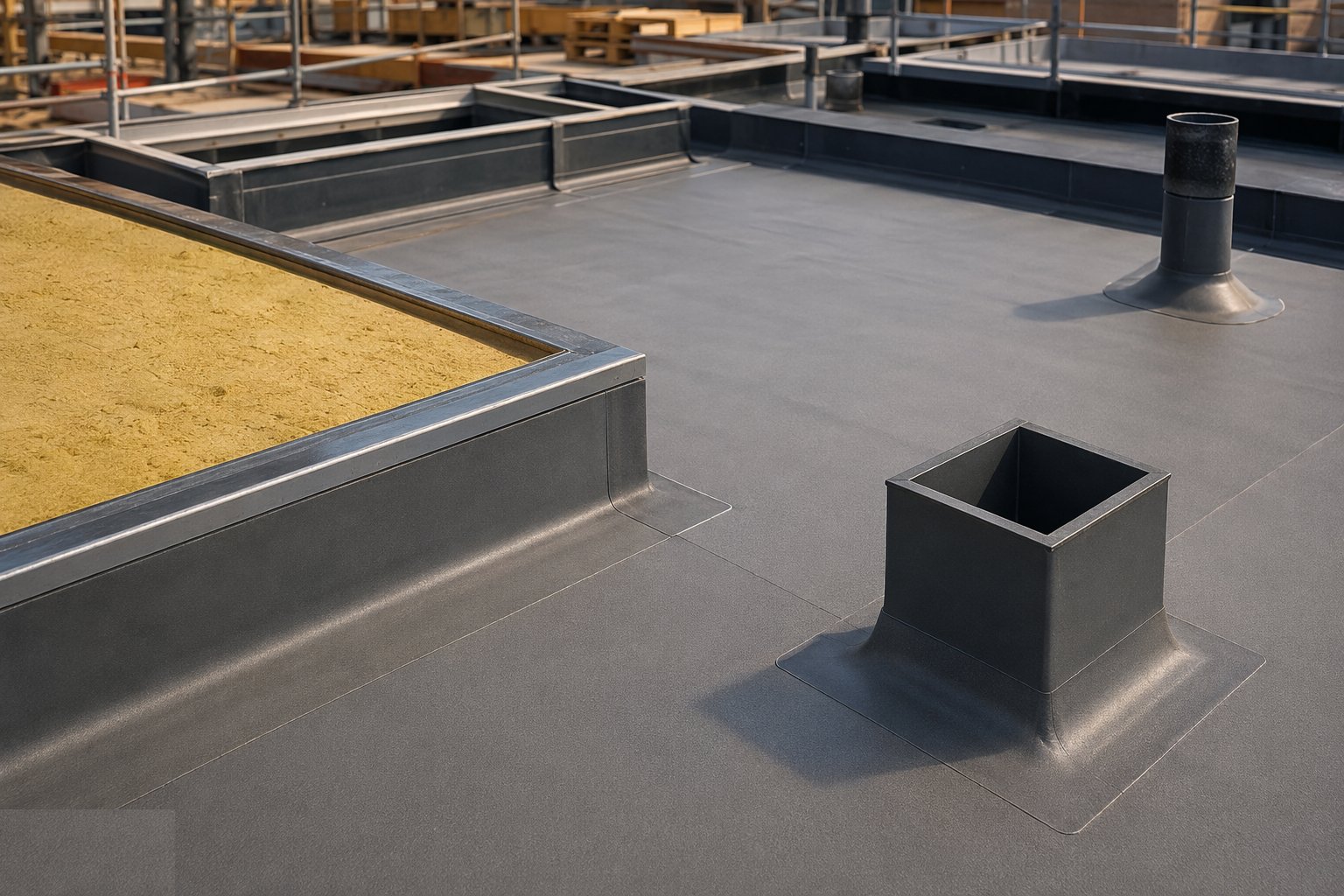 Detail upstands, edges, outlets and penetrations — Warm flat roofs: single-ply, felt and liquid, step 5