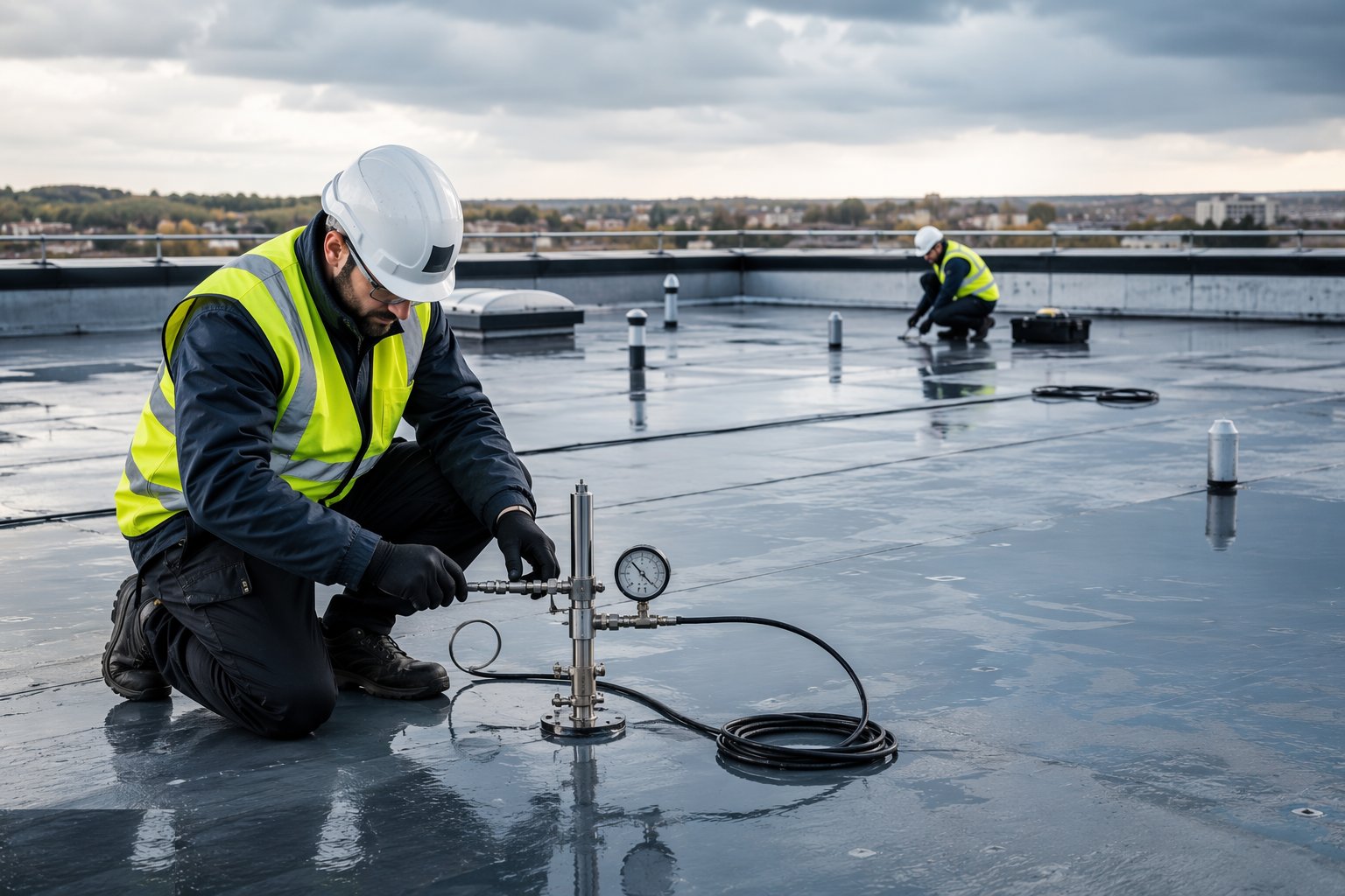 Test the roof and certify it — Warm flat roofs: single-ply, felt and liquid, step 6