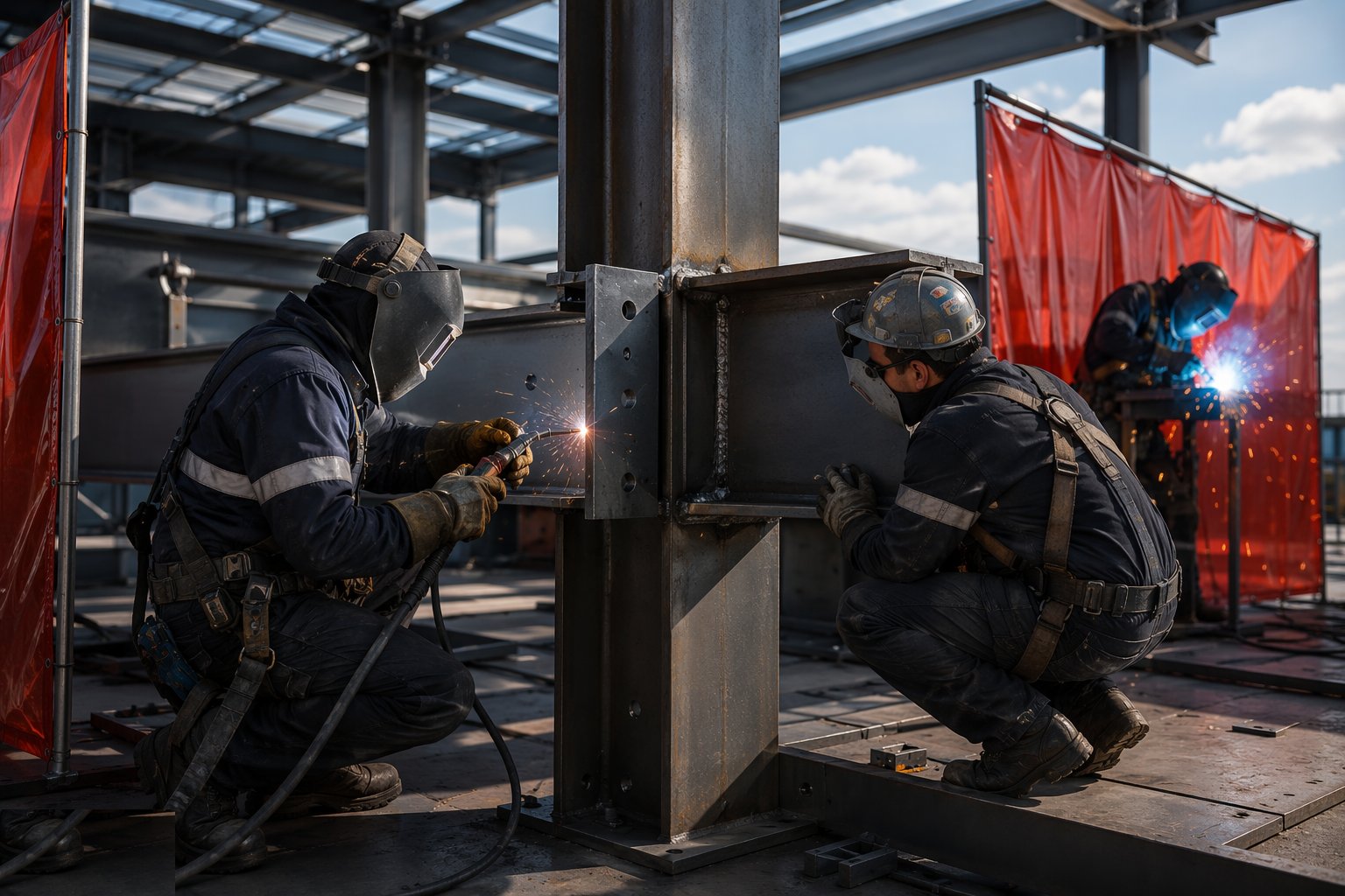 Prepare and fit the joint — Welded connections, step 2