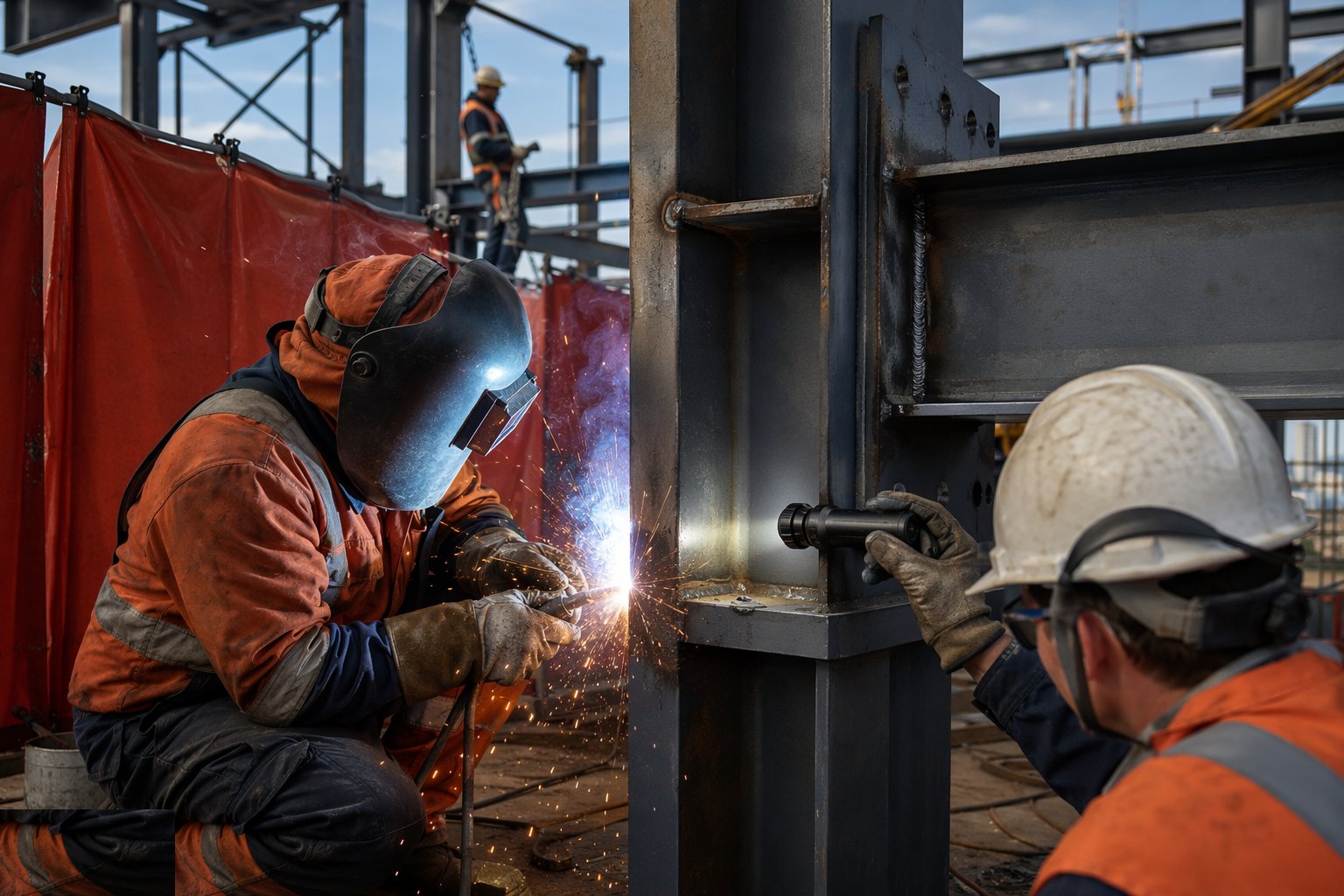 Repair, re-inspect and record — Welded connections, step 5