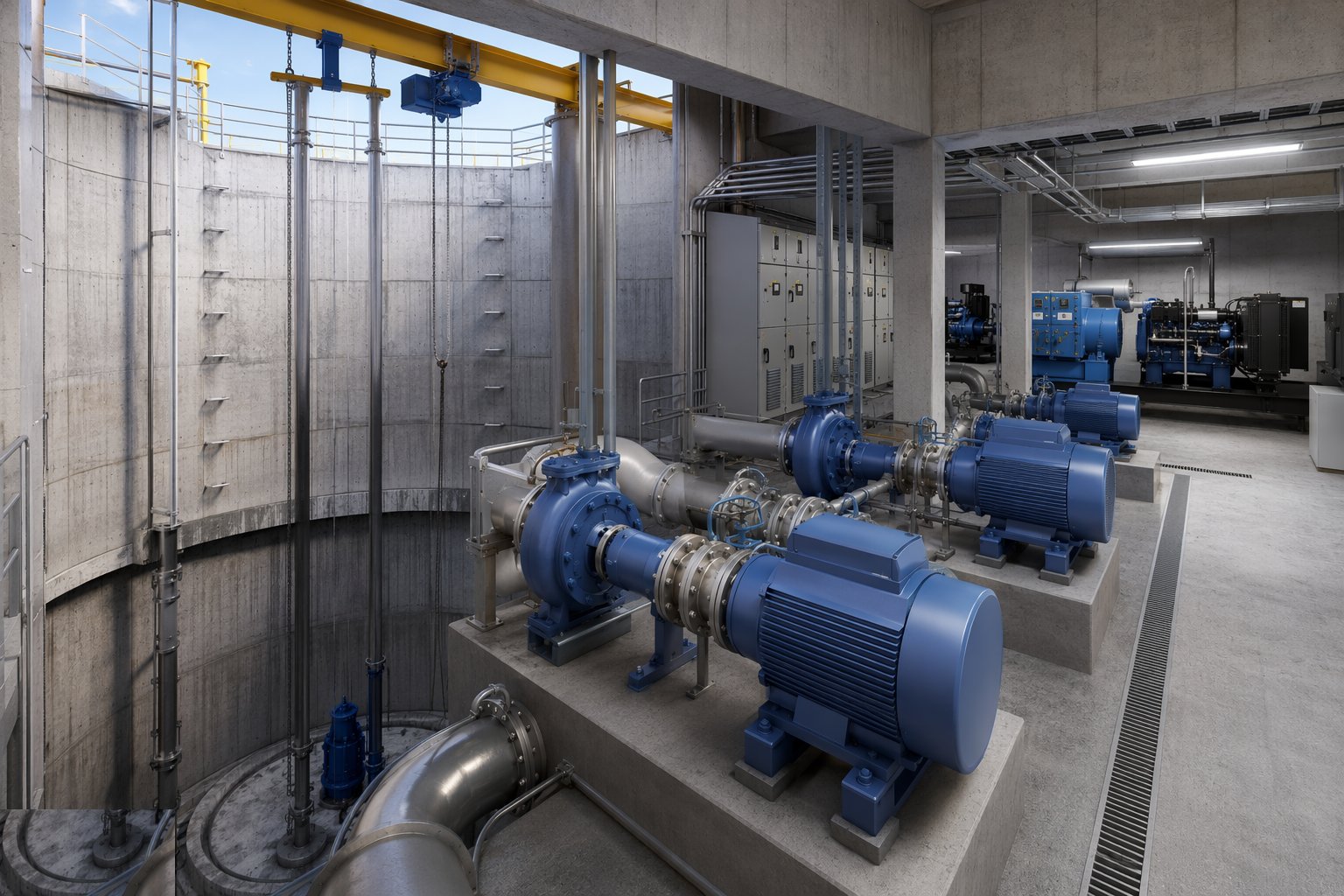 Complete the M&E fit-out and standby power — Water Pumping Stations, step 5