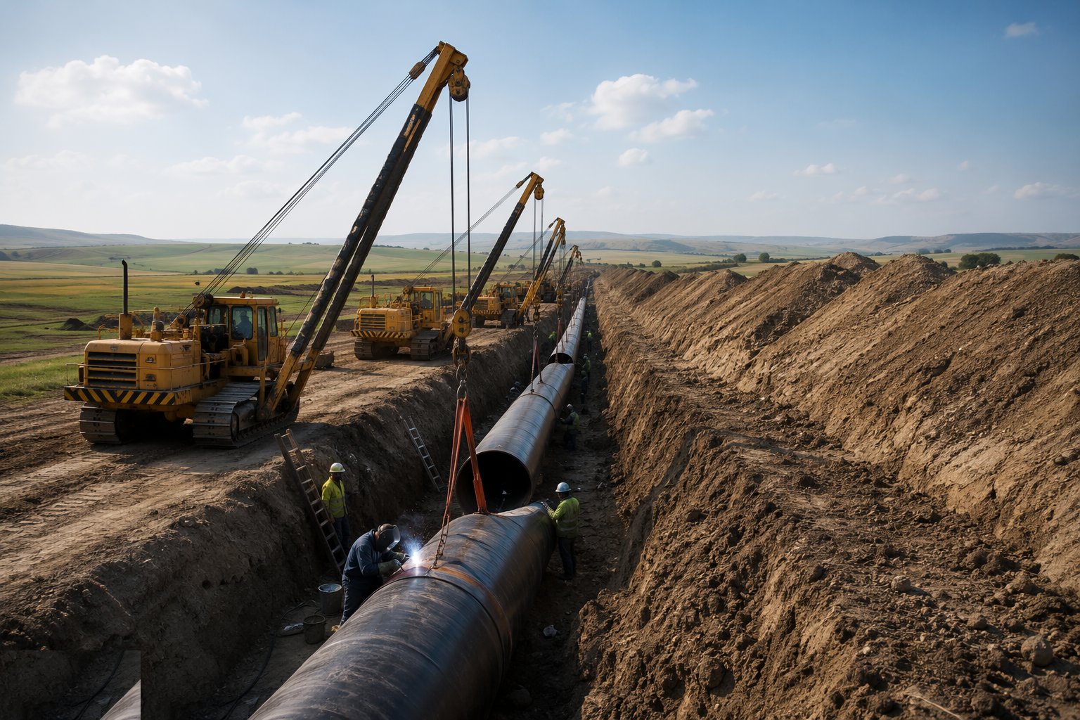 Lay and joint the pipe — Water Pipelines & Trunk Mains, step 3
