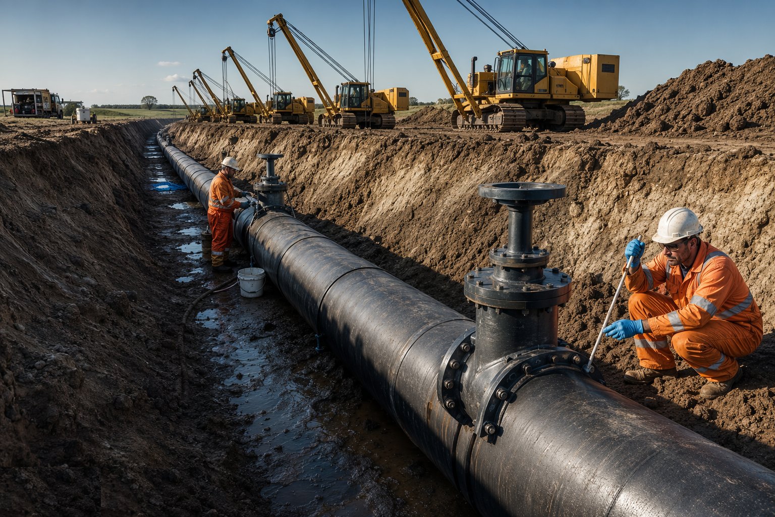 Pressure test, swab and chlorinate — Water Pipelines & Trunk Mains, step 7