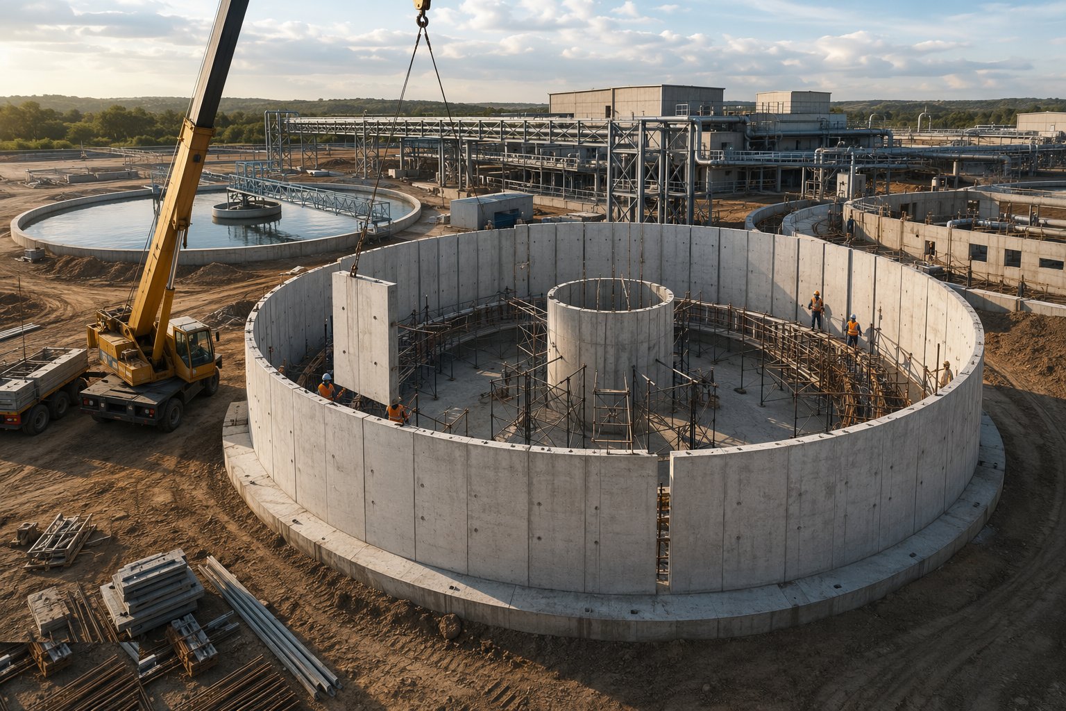 Raise the walls with joints that will hold — Water Treatment Works Construction, step 3