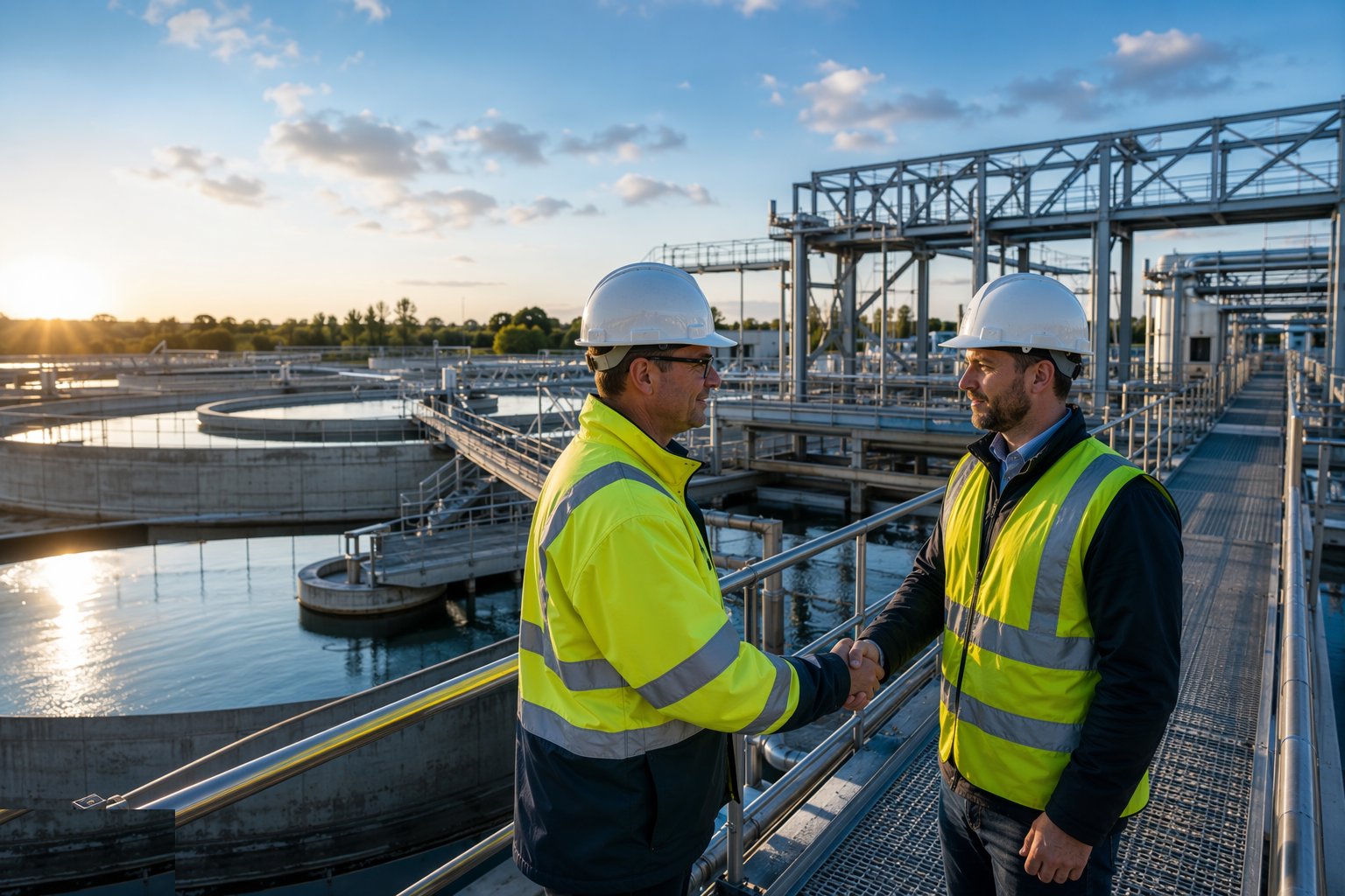 Commission the process chain and hand over — Water Treatment Works Construction, step 7
