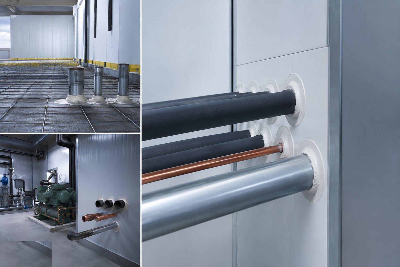 Seal every penetration like the hold point it is — Cold Store Construction, step 3