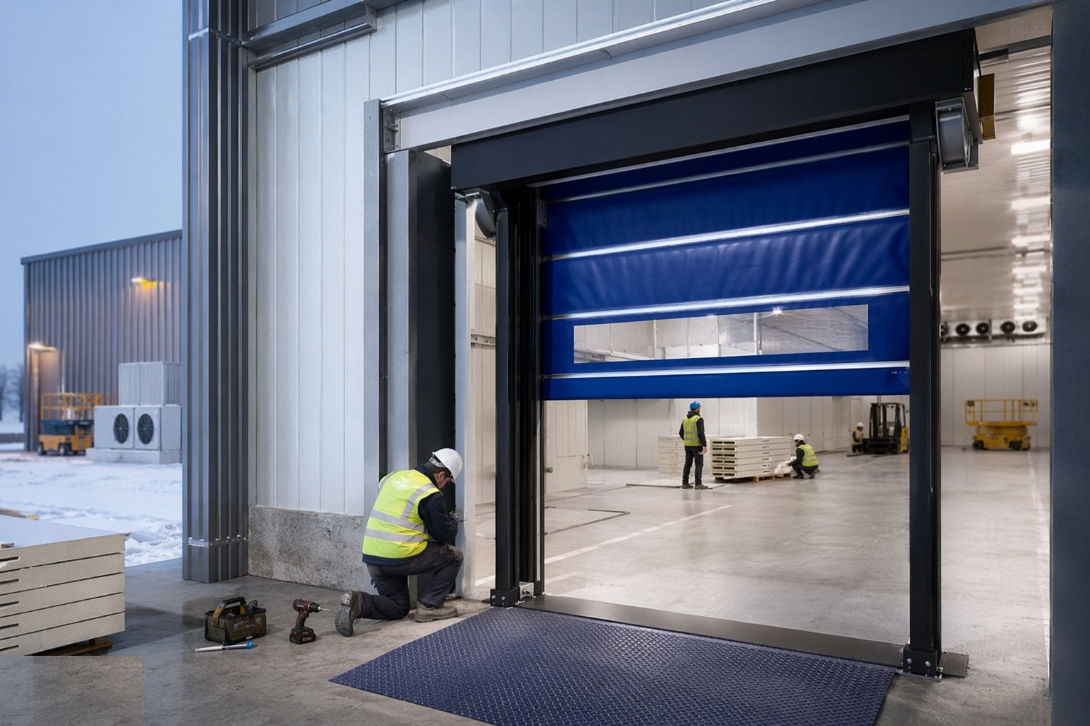 Install doors, airlocks and dock interfaces — Cold Store Construction, step 4