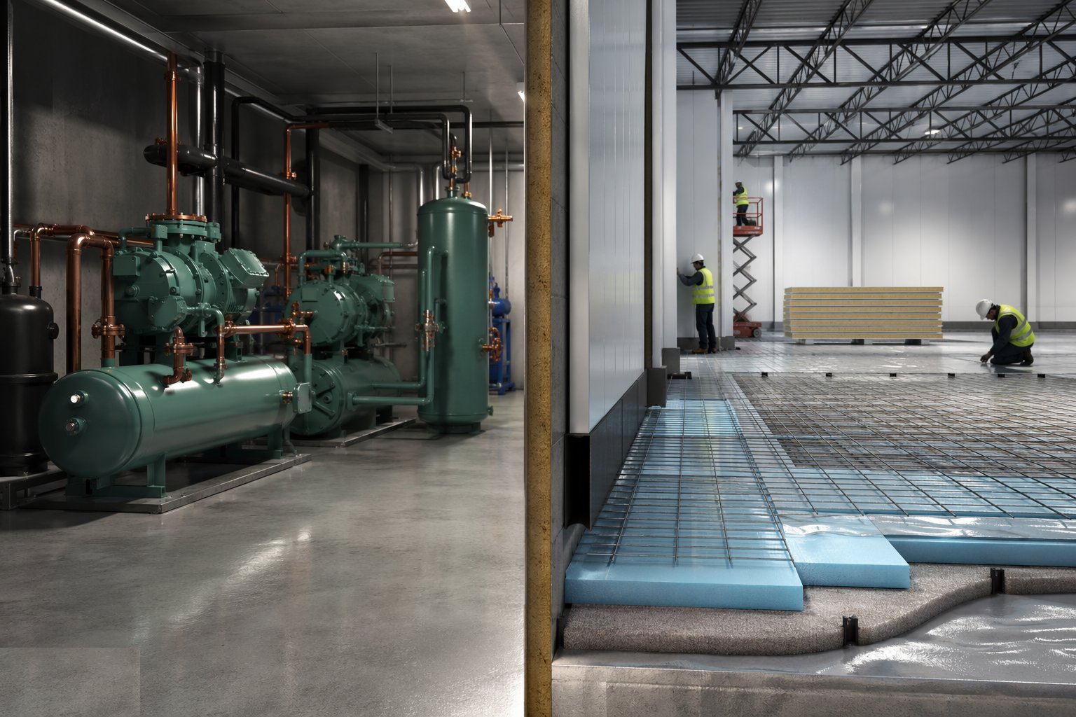 Install the refrigeration plant and detection — Cold Store Construction, step 5