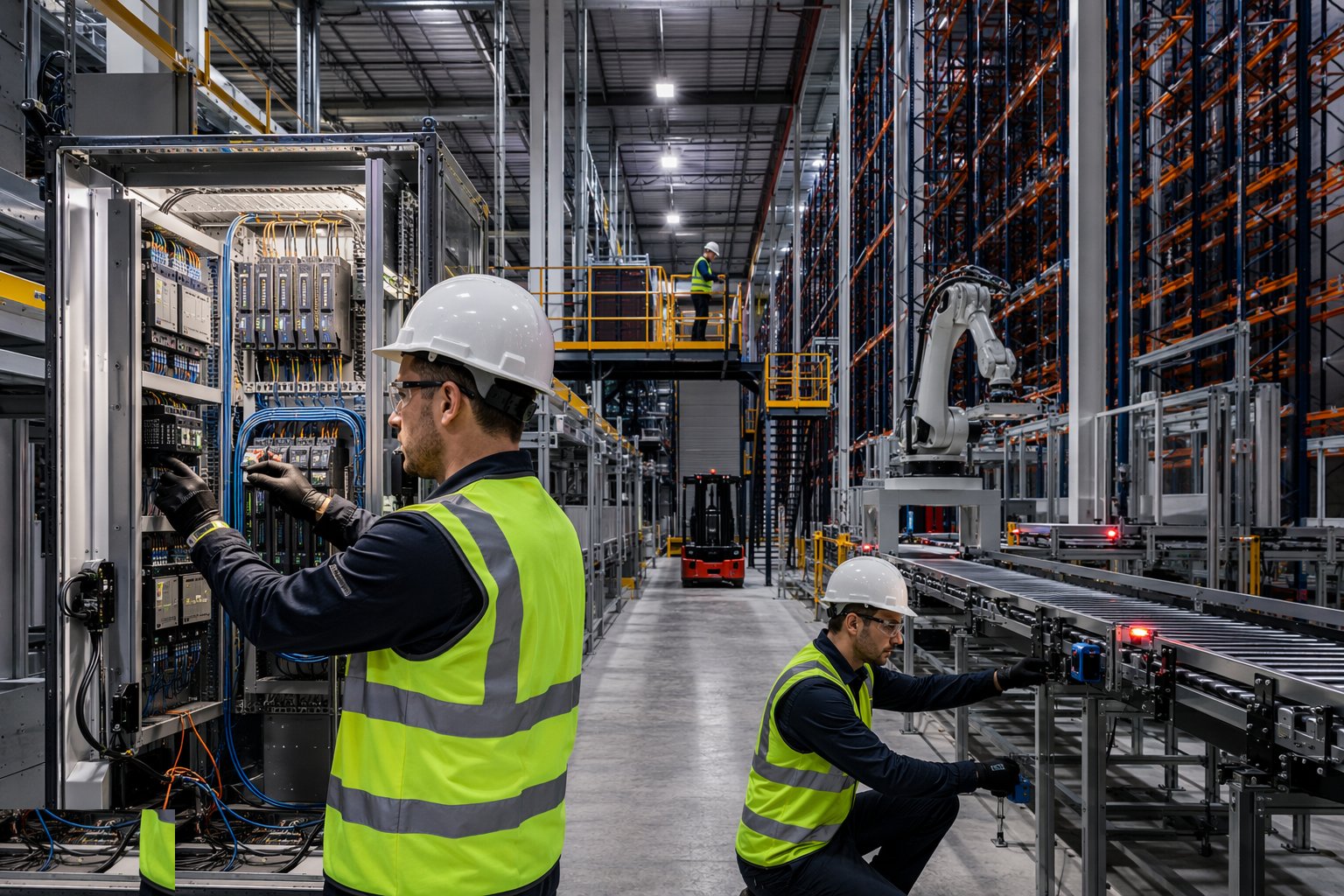Integrate controls and prove the system end to end — Racking & Warehouse Automation Installation, step 6