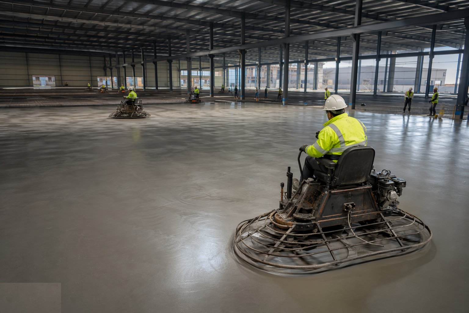 Float and finish the surface — High-Tolerance Warehouse Floor Slabs, step 4