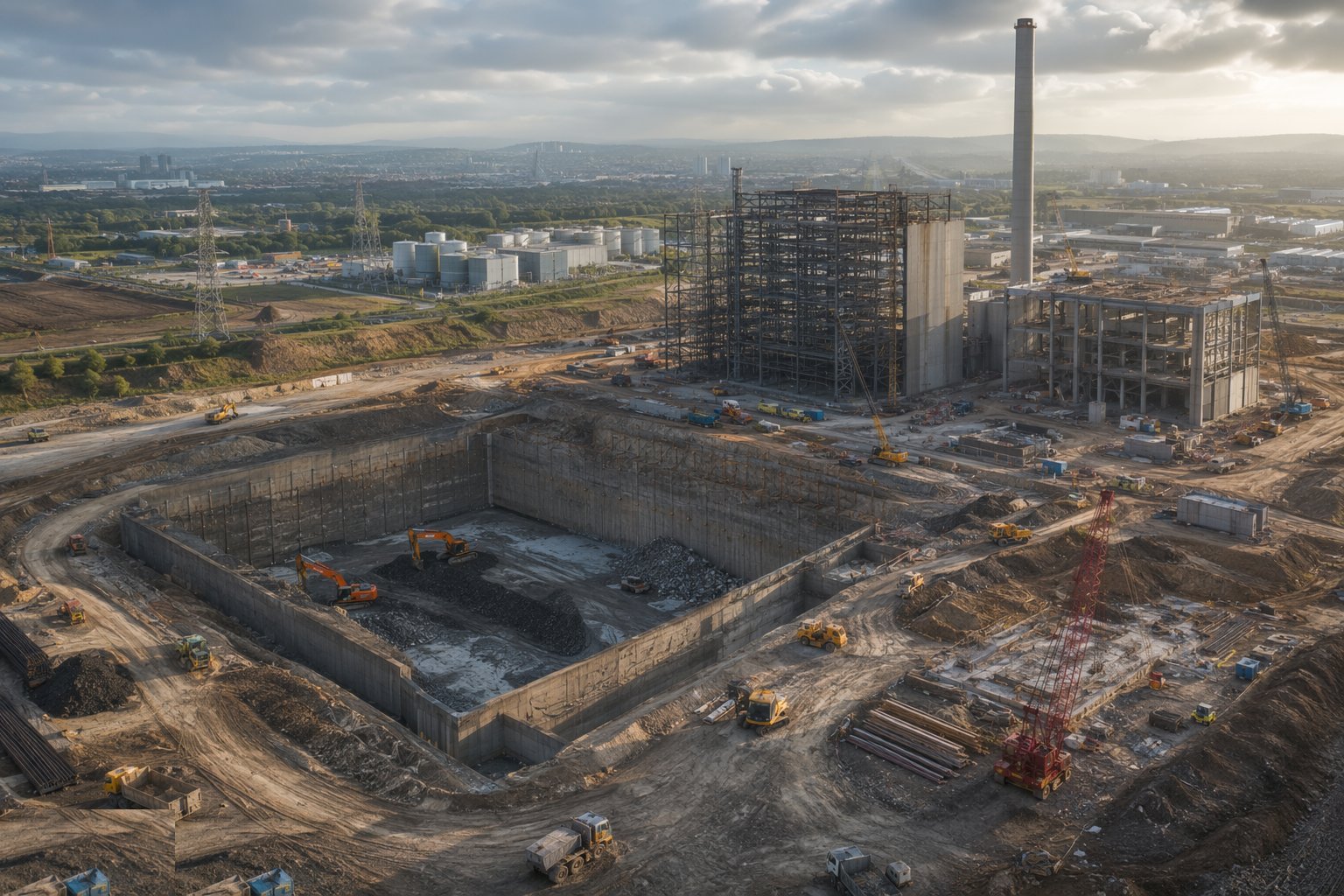 Heavy civils and the bunker excavation — Energy-from-Waste Plant Construction, step 1
