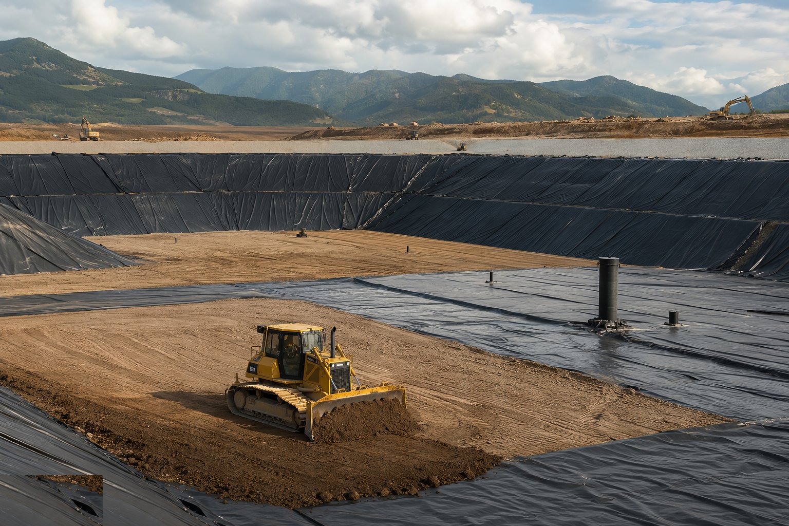 Prepare the formation and cell — Landfill Engineering & Capping, step 1