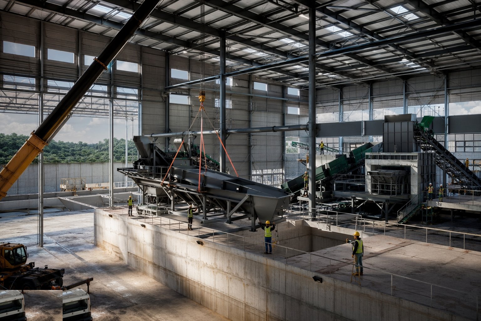 Install the sorting line and process equipment — Waste Transfer Stations & MRFs, step 5