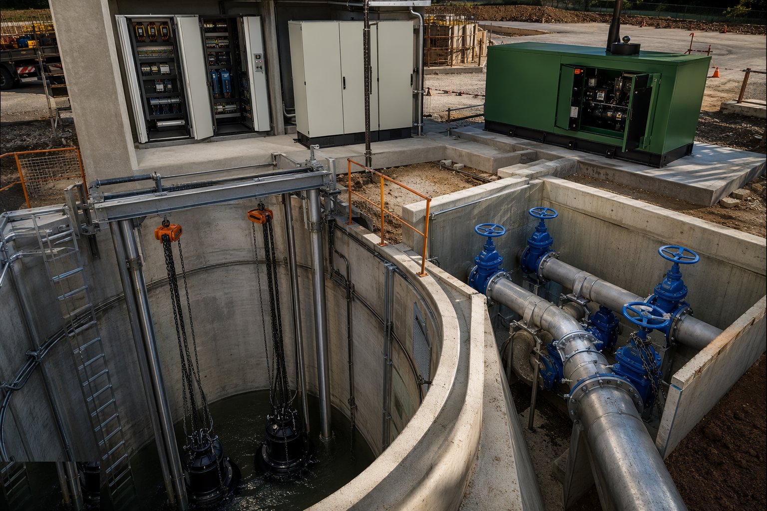 Build the MCC, controls and standby power — Sewage Pumping Stations & CSOs, step 5