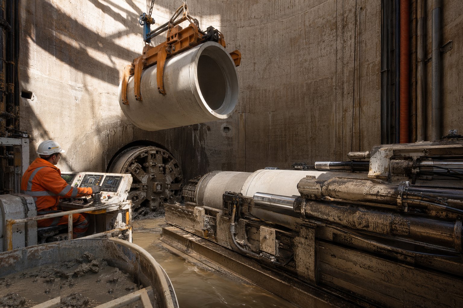 Drive, steer and monitor — Utility Tunnels & Pipe Jacking, step 3