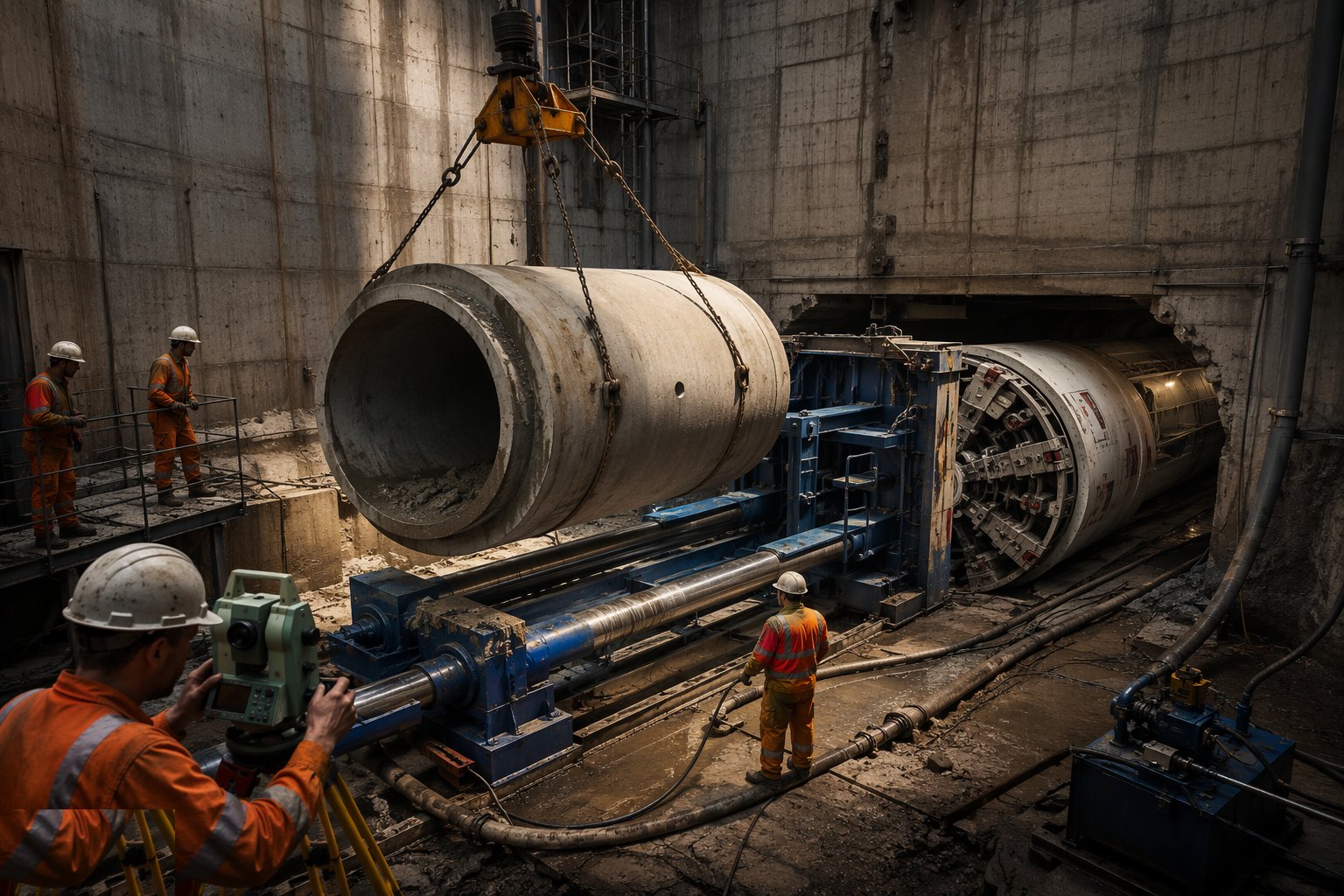Grout the annulus and prove the pipe — Utility Tunnels & Pipe Jacking, step 6