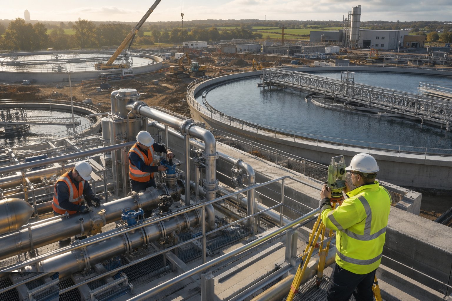 Install the process mechanical plant — Wastewater Treatment Works Construction, step 4